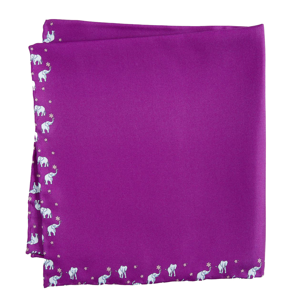 Purple Elephant Pocket Square