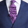Button Down Purple Elephant Necktie