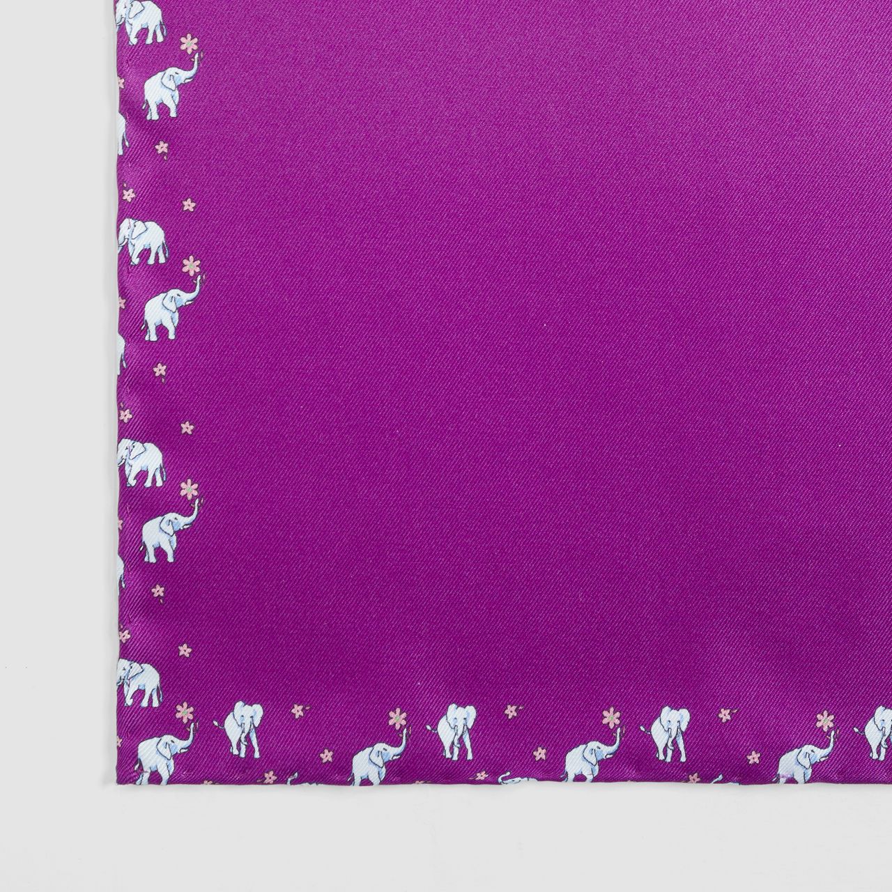 Purple Elephant Pocket Square
