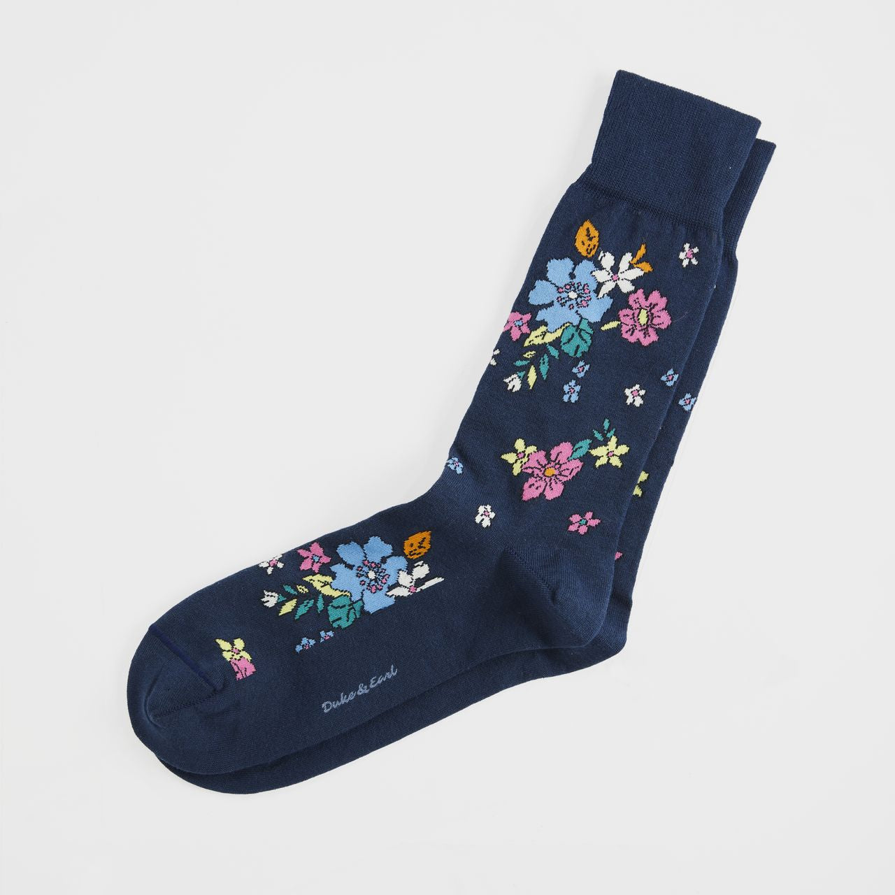 Dark Blue Magnolia Socks
