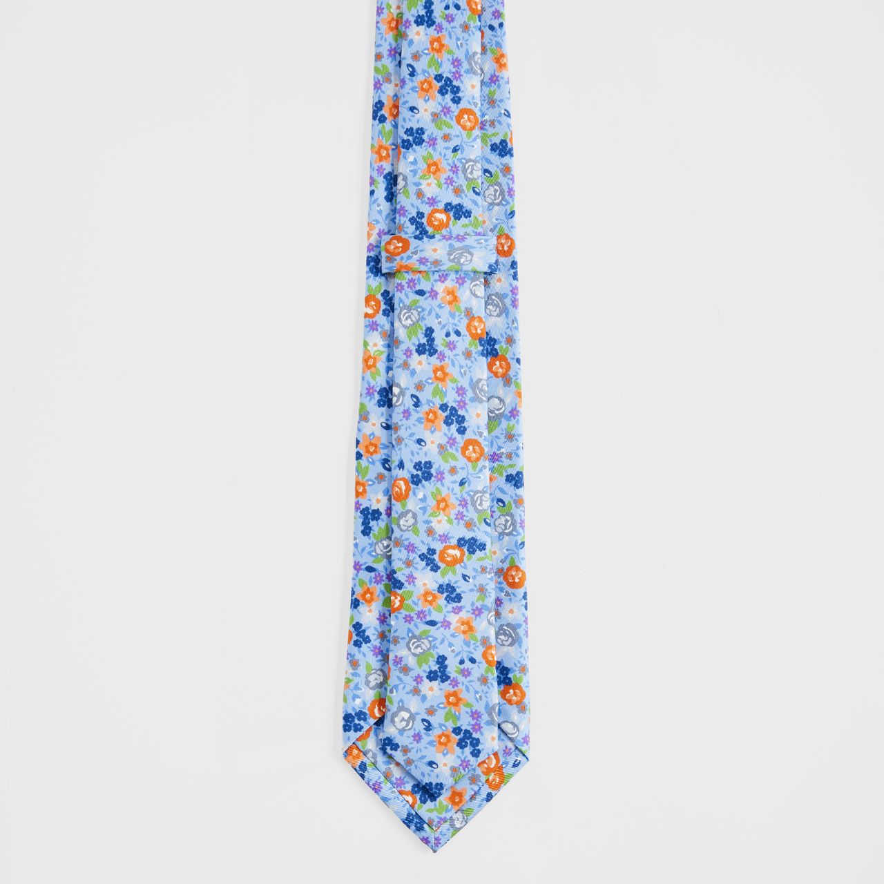 Light Blue Flower Necktie