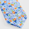 Button Down Light Blue Flower Necktie